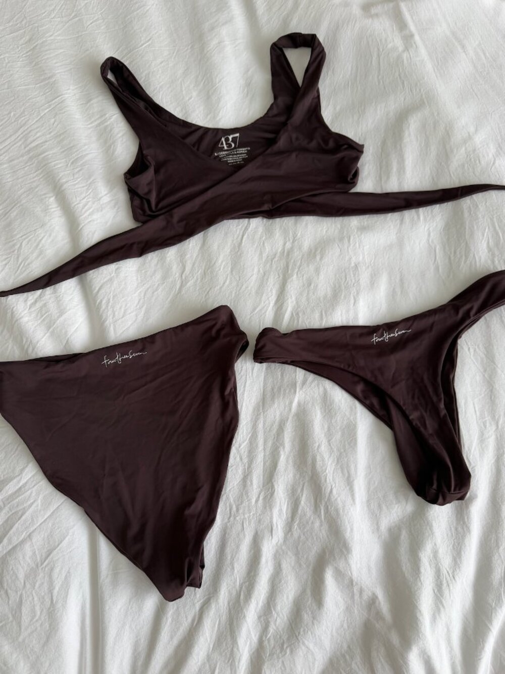 437 Kenzie Bikini Set Espresso – Top + 2 Aubrey Bottoms